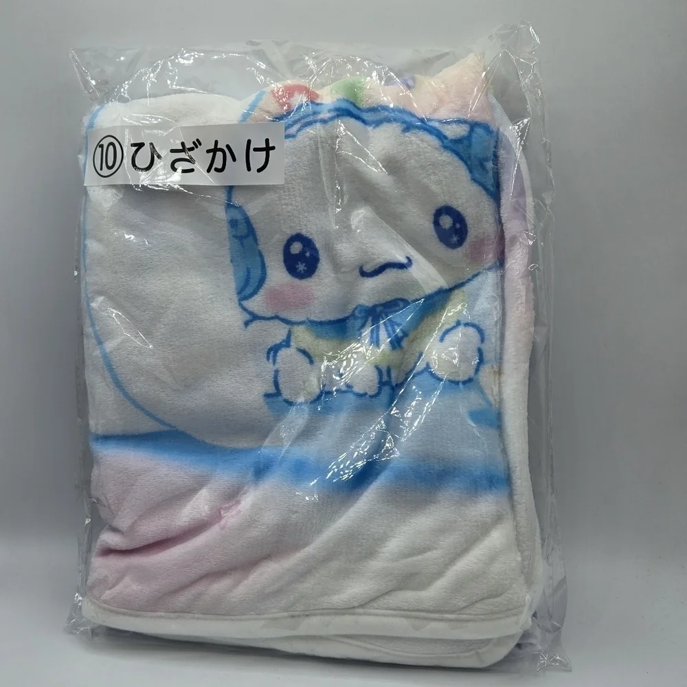 Sanrio Cinnamoroll and Milk Playing In Snow Blanket Blue White